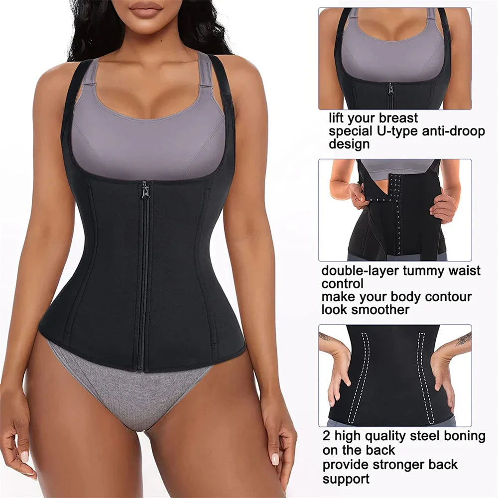 Slimming Zipper Tank Top